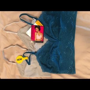 Set of 2 Lily of France lace bralettes -Sz Small